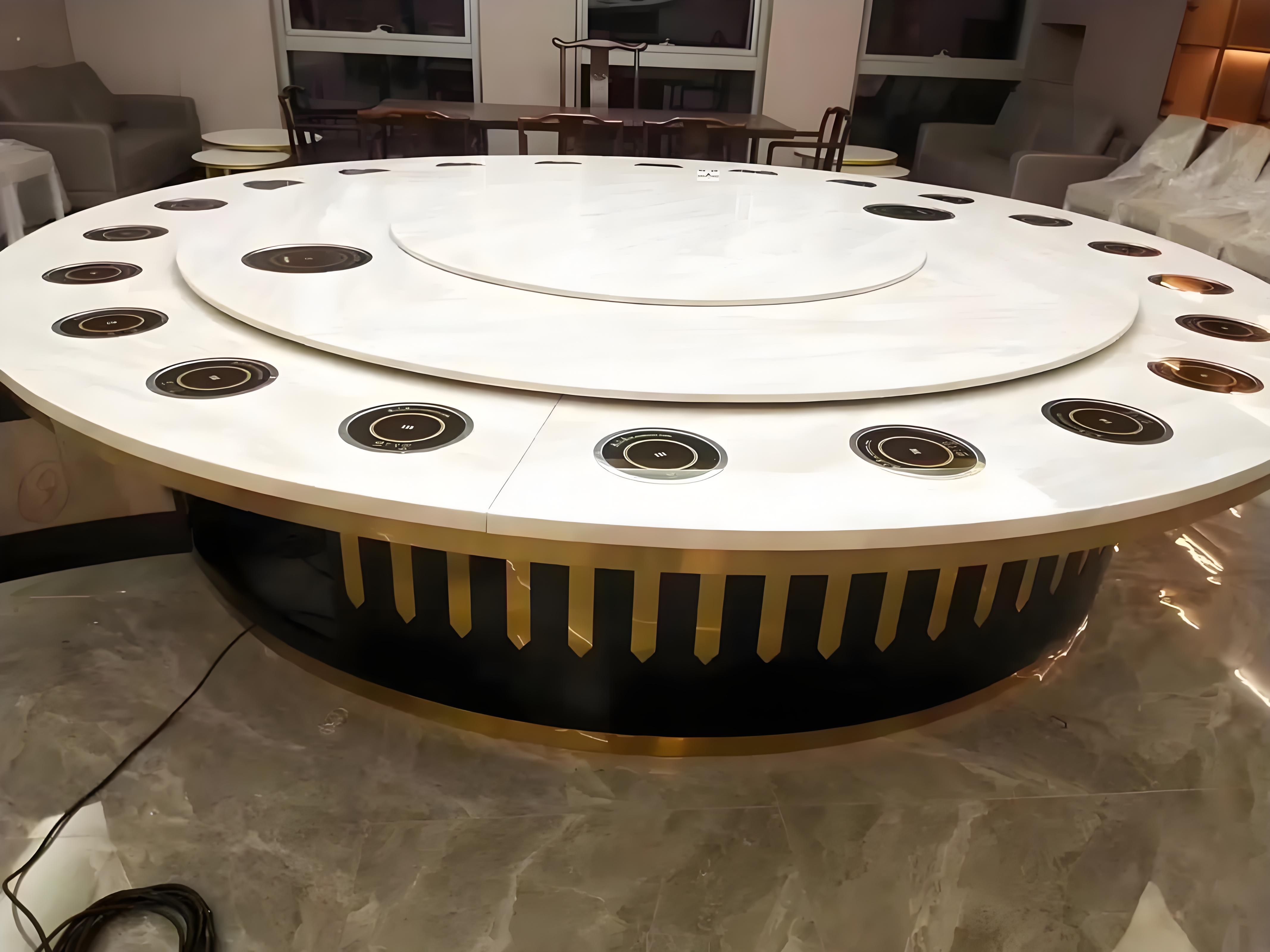 赣州市旋转火锅桌地锅鸡灶台 - 方案